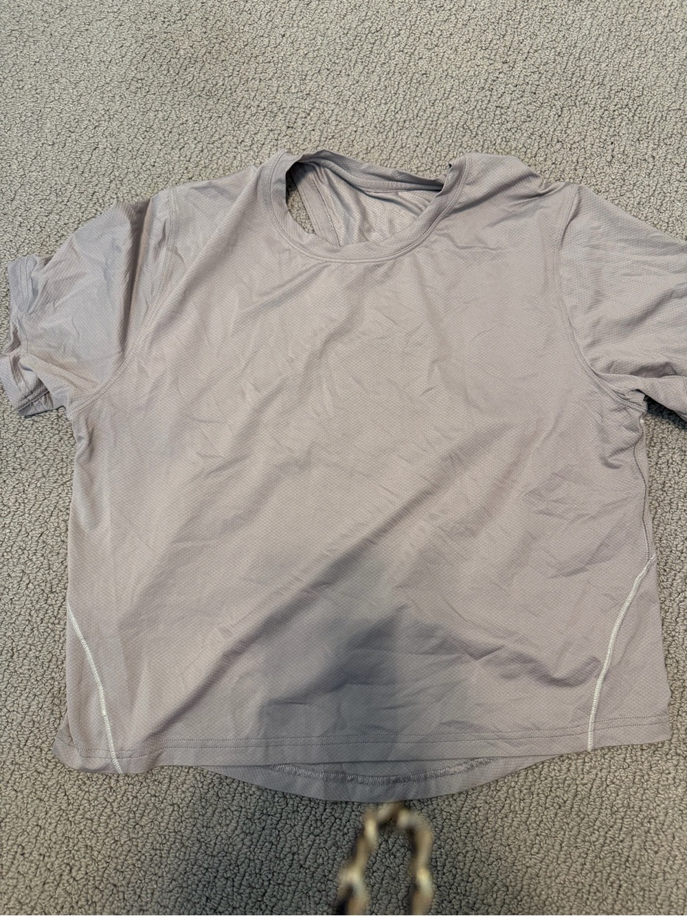 lululemonLightweight Performance T-Shirt in Light Gray with cut out back